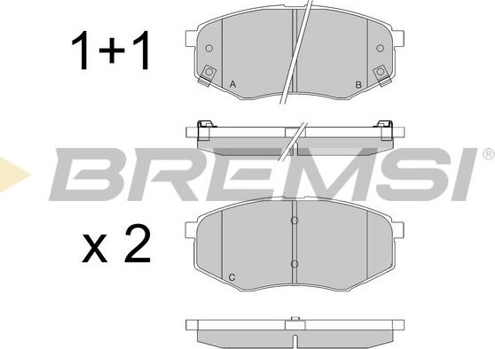 Bremsi BP3547 - Brake Pad Set, disc brake autospares.lv