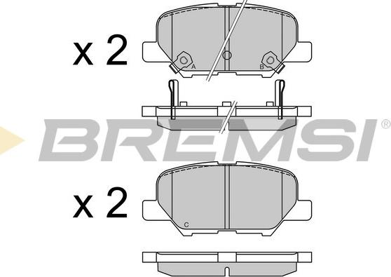 Bremsi BP3555 - Brake Pad Set, disc brake autospares.lv