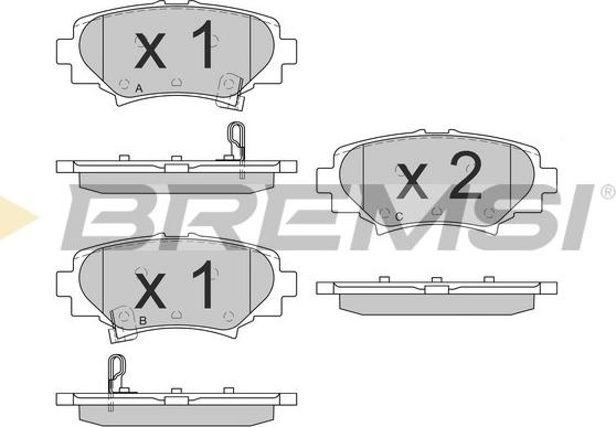 Bremsi BP3557 - Brake Pad Set, disc brake autospares.lv