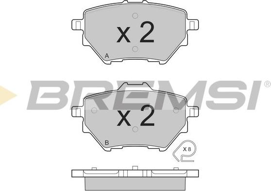 Bremsi BP3561 - Brake Pad Set, disc brake autospares.lv