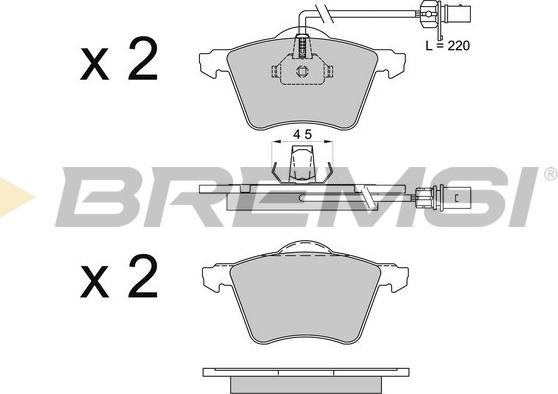 Bremsi BP3506 - Brake Pad Set, disc brake autospares.lv