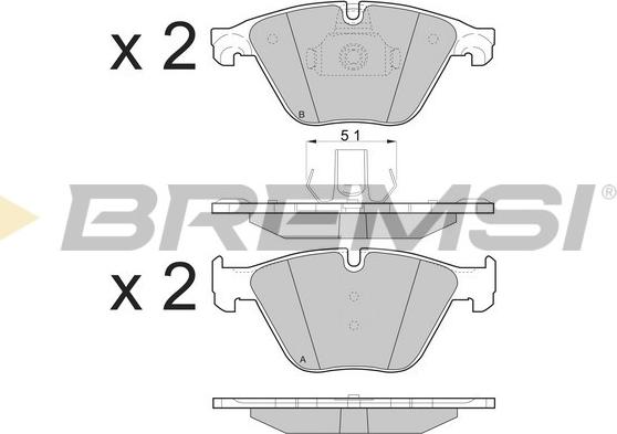 Bremsi BP3500 - Brake Pad Set, disc brake autospares.lv