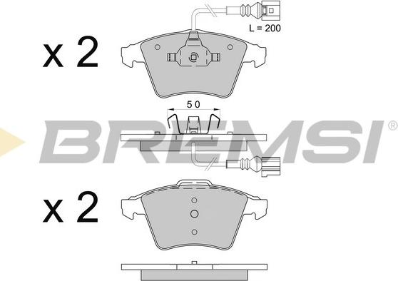 Bremsi BP3508 - Brake Pad Set, disc brake autospares.lv