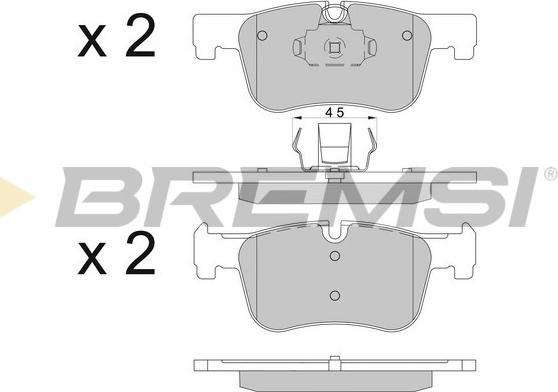 Bremsi BP3503 - Brake Pad Set, disc brake autospares.lv