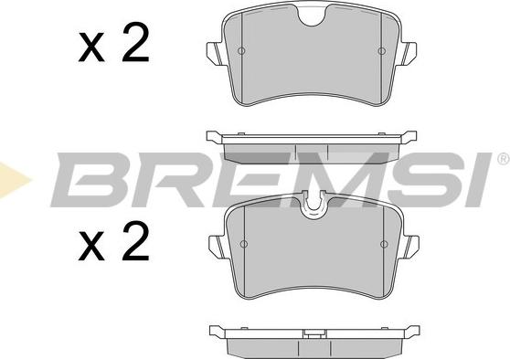 Bremsi BP3502 - Brake Pad Set, disc brake autospares.lv