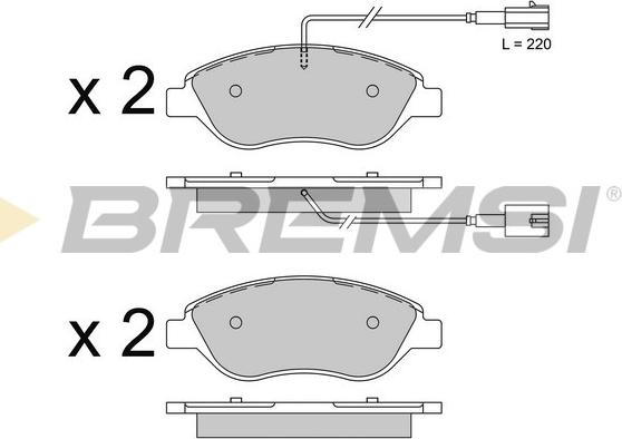 Bremsi BP3507 - Brake Pad Set, disc brake autospares.lv