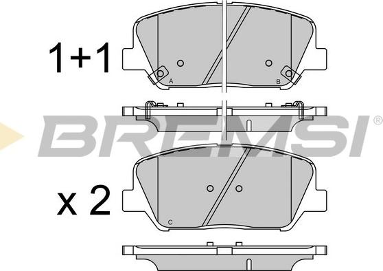 Bremsi BP3530 - Brake Pad Set, disc brake autospares.lv