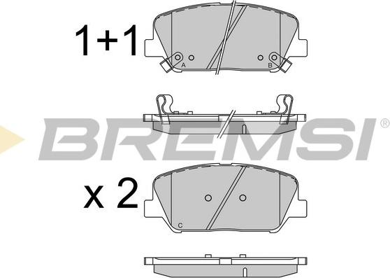 Bremsi BP3531 - Brake Pad Set, disc brake autospares.lv