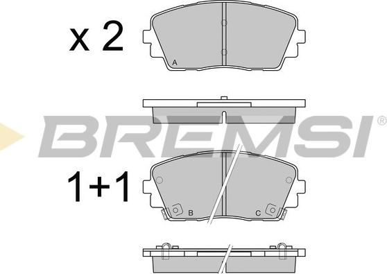 Bremsi BP3532 - Brake Pad Set, disc brake autospares.lv