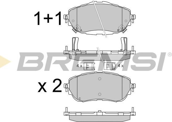 Bremsi BP3537 - Brake Pad Set, disc brake autospares.lv