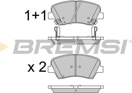 Bremsi BP3529 - Brake Pad Set, disc brake autospares.lv