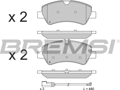 Bremsi BP3526 - Brake Pad Set, disc brake autospares.lv