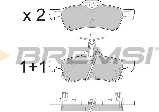 Bremsi BP3528 - Brake Pad Set, disc brake autospares.lv