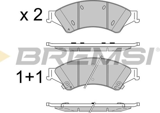 Bremsi BP3527 - Brake Pad Set, disc brake autospares.lv