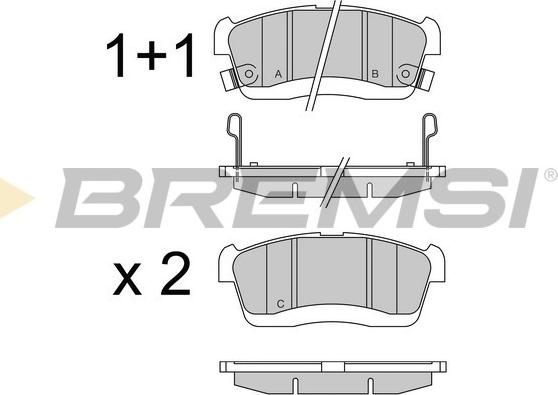 Bremsi BP3575 - Brake Pad Set, disc brake autospares.lv