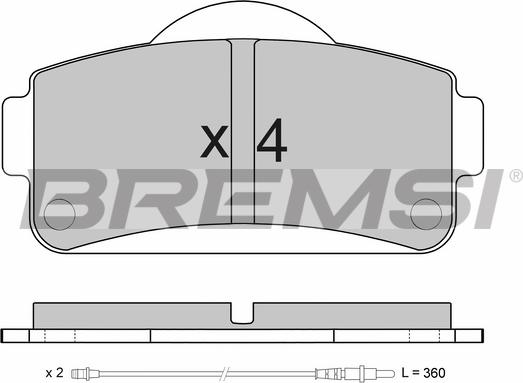 Bremsi BP3663 - Brake Pad Set, disc brake autospares.lv