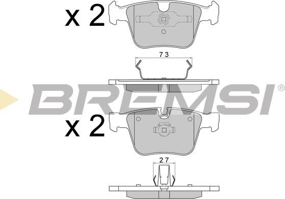 Bremsi BP3610 - Brake Pad Set, disc brake autospares.lv