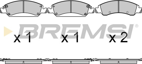 Bremsi BP3684 - Brake Pad Set, disc brake autospares.lv