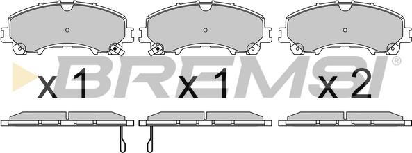 Bremsi BP3638 - Brake Pad Set, disc brake autospares.lv