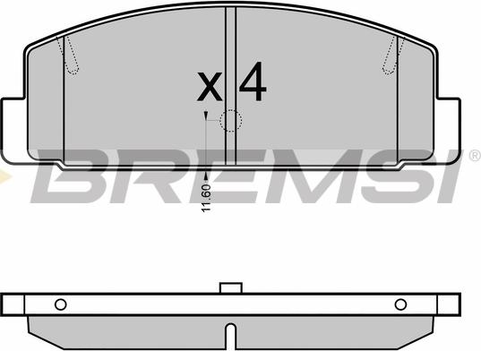 Bremsi BP3090 - Brake Pad Set, disc brake autospares.lv