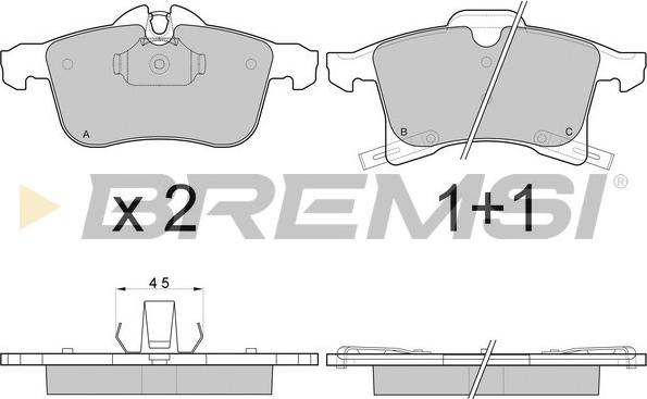 Bremsi BP3093 - Brake Pad Set, disc brake autospares.lv