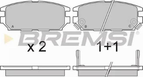 Bremsi BP3046 - Brake Pad Set, disc brake autospares.lv