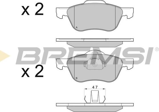 Bremsi BP3048 - Brake Pad Set, disc brake autospares.lv