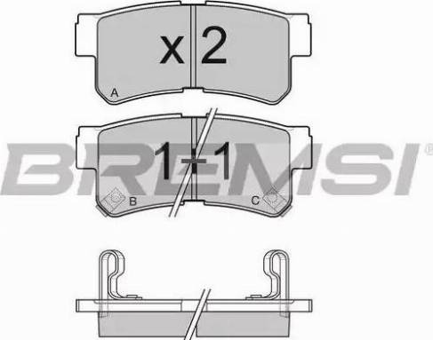 Bremsi BP3043 - Brake Pad Set, disc brake autospares.lv