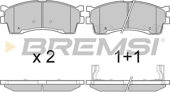 Bremsi BP3055 - Brake Pad Set, disc brake autospares.lv