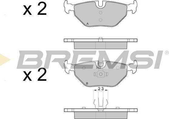 Bremsi BP3051 - Brake Pad Set, disc brake autospares.lv