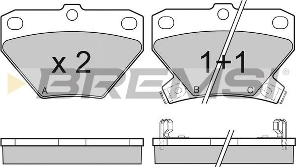 Bremsi BP3061 - Brake Pad Set, disc brake autospares.lv