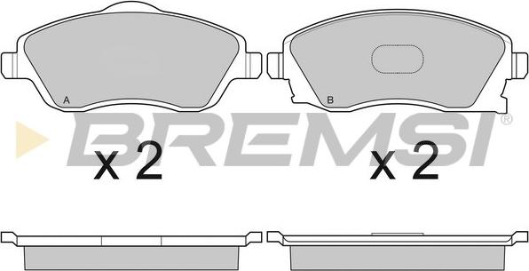 Bremsi BP3000 - Brake Pad Set, disc brake autospares.lv