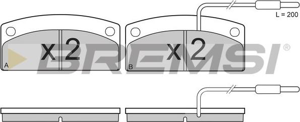 Bremsi BP3002 - Brake Pad Set, disc brake autospares.lv