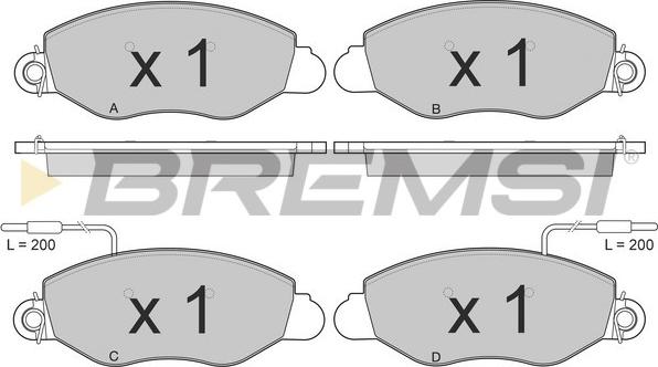 Bremsi BP3016 - Brake Pad Set, disc brake autospares.lv