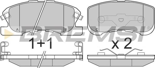 Bremsi BP3018 - Brake Pad Set, disc brake autospares.lv