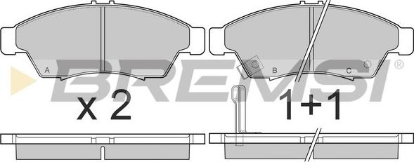 Bremsi BP3017 - Brake Pad Set, disc brake autospares.lv