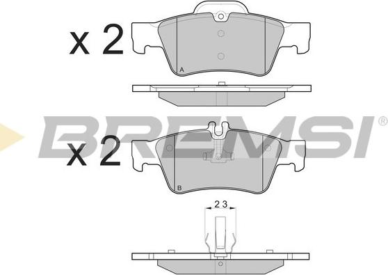 Bremsi BP3088 - Brake Pad Set, disc brake autospares.lv