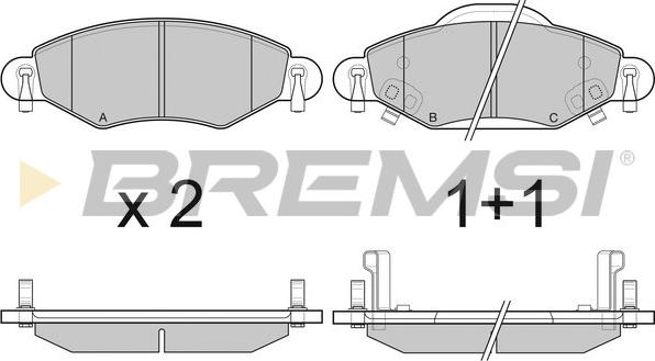 Bremsi BP3082 - Brake Pad Set, disc brake autospares.lv