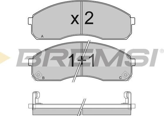Bremsi BP3039 - Brake Pad Set, disc brake autospares.lv