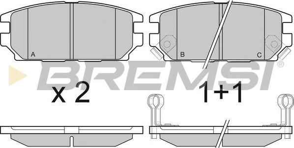 Bremsi BP3034 - Brake Pad Set, disc brake autospares.lv