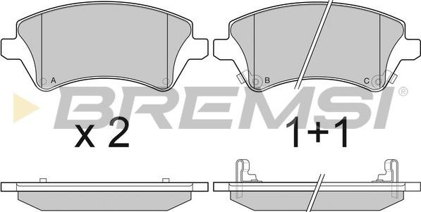 Bremsi BP3030 - Brake Pad Set, disc brake autospares.lv