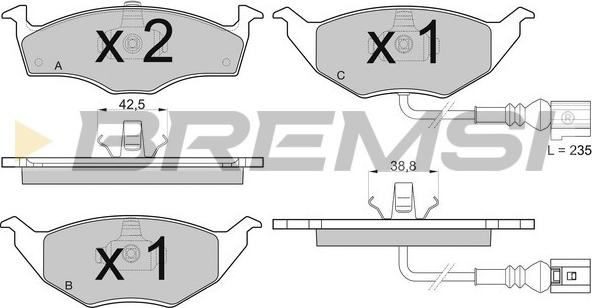 Bremsi BP3031 - Brake Pad Set, disc brake autospares.lv