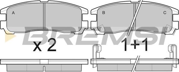 Bremsi BP3038 - Brake Pad Set, disc brake autospares.lv