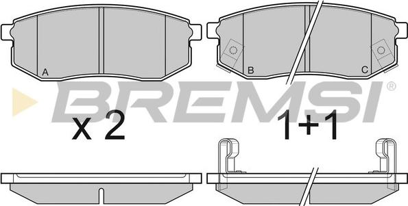 Bremsi BP3029 - Brake Pad Set, disc brake autospares.lv