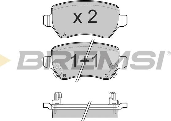 Bremsi BP3027 - Brake Pad Set, disc brake autospares.lv