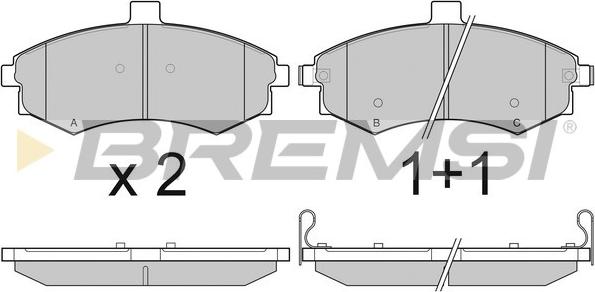 Bremsi BP3079 - Brake Pad Set, disc brake autospares.lv