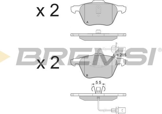 Bremsi BP3076 - Brake Pad Set, disc brake autospares.lv