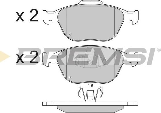 Bremsi BP3078 - Brake Pad Set, disc brake autospares.lv