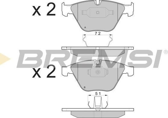 Bremsi BP3073 - Brake Pad Set, disc brake autospares.lv