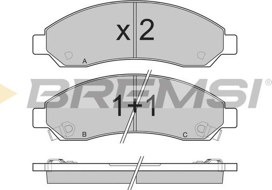 Bremsi BP3199 - Brake Pad Set, disc brake autospares.lv